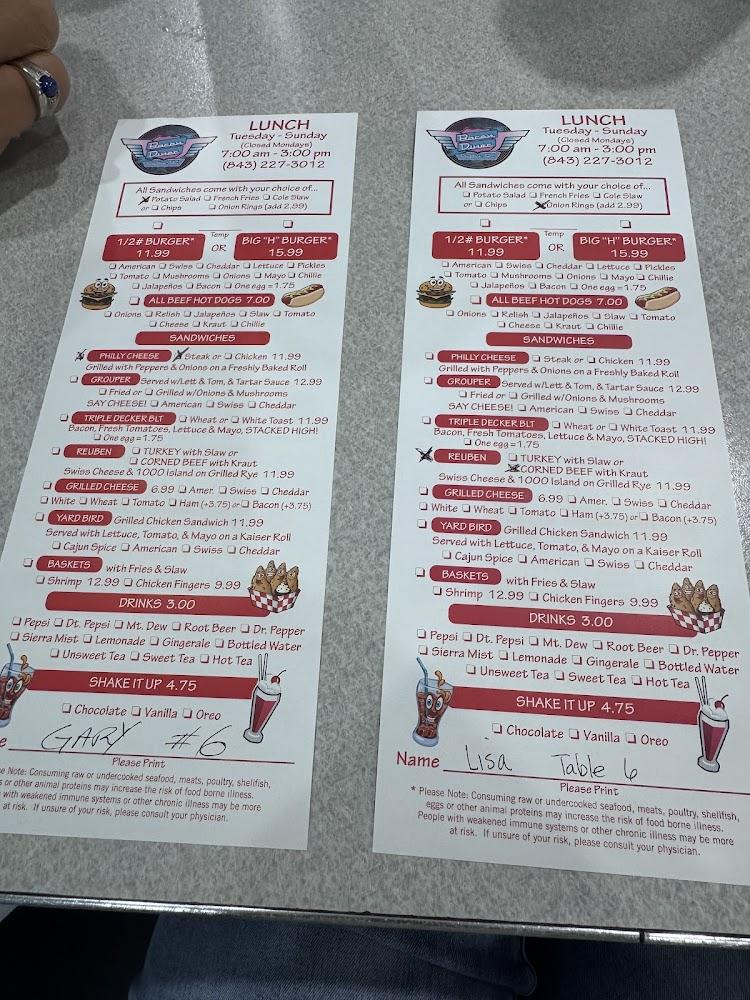 Bacon Diner Menu image 1