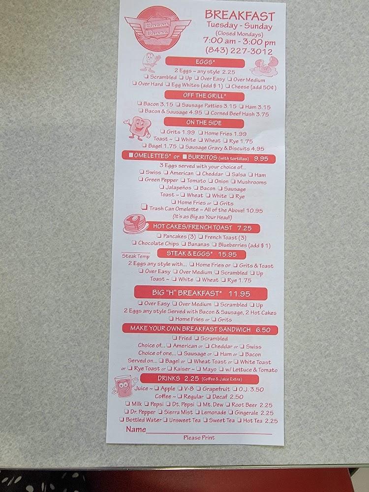 Bacon Diner Menu image 4
